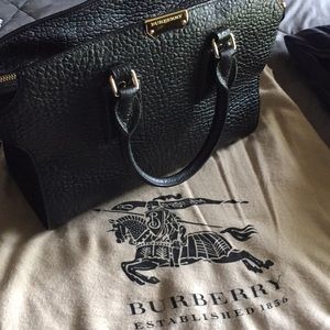 Burberrry Clifton Medium grain leather satchel